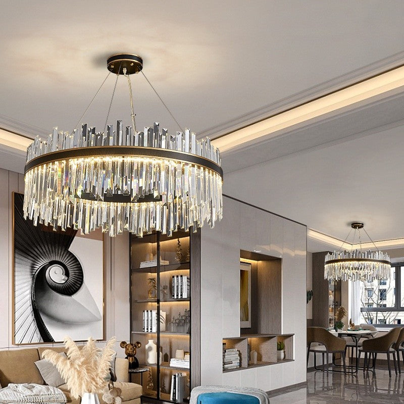 Black Gold Crystal Chandelier