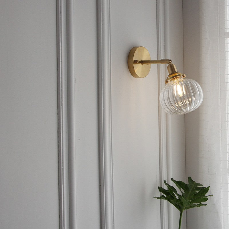 Pumpkin Glass Wall Lamp