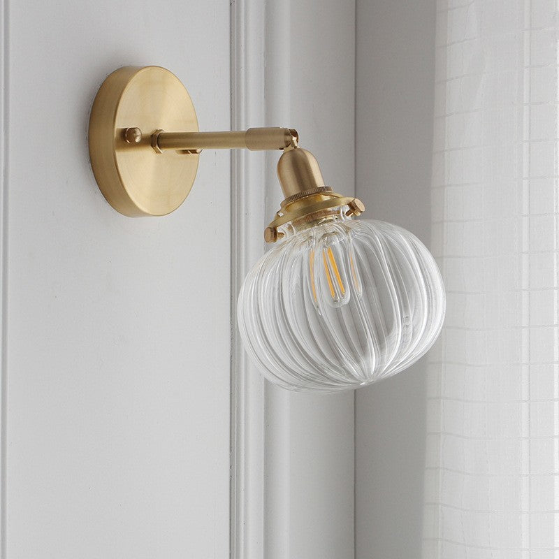 Pumpkin Glass Wall Lamp