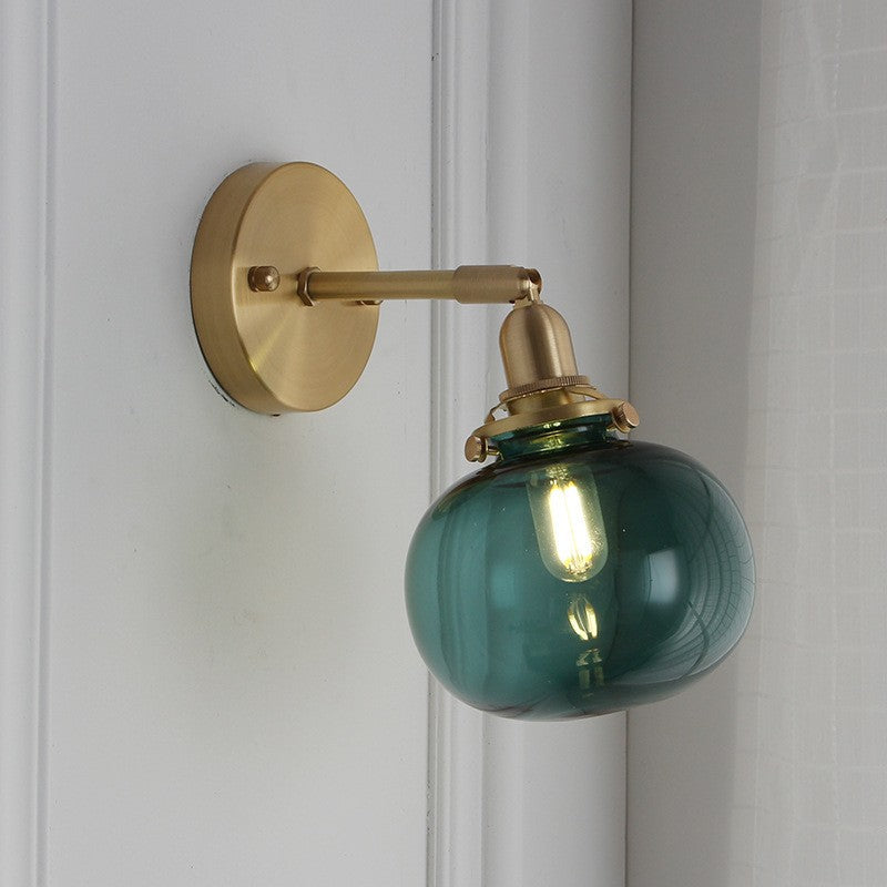 Pumpkin Glass Wall Lamp