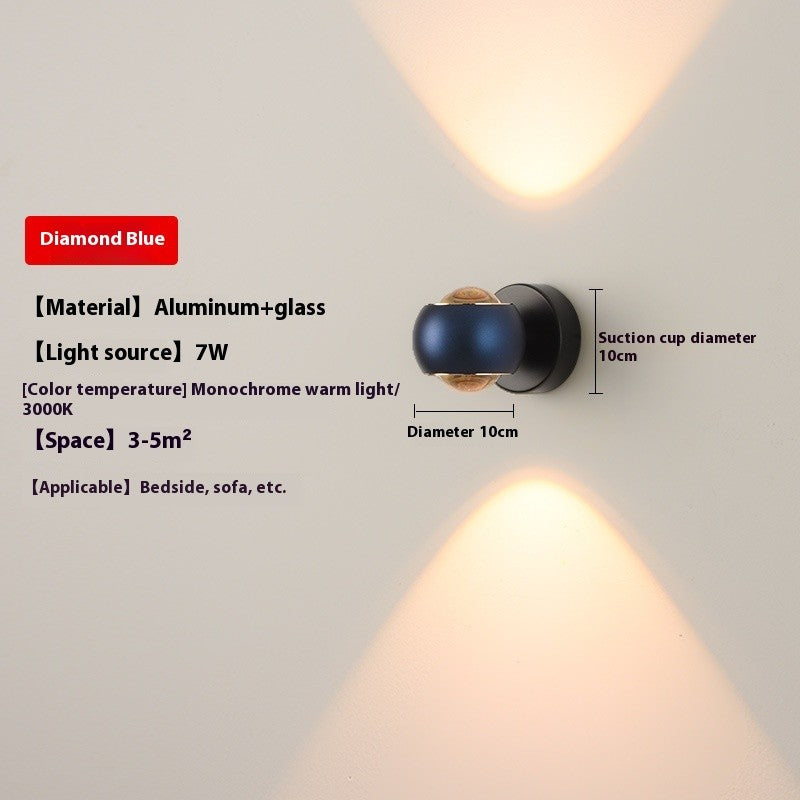 Rotatable Aluminum Glass Wall Lamp