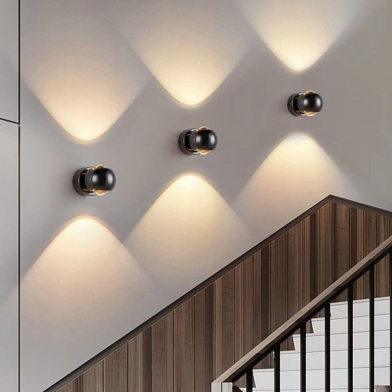 Rotatable Aluminum Glass Wall Lamp