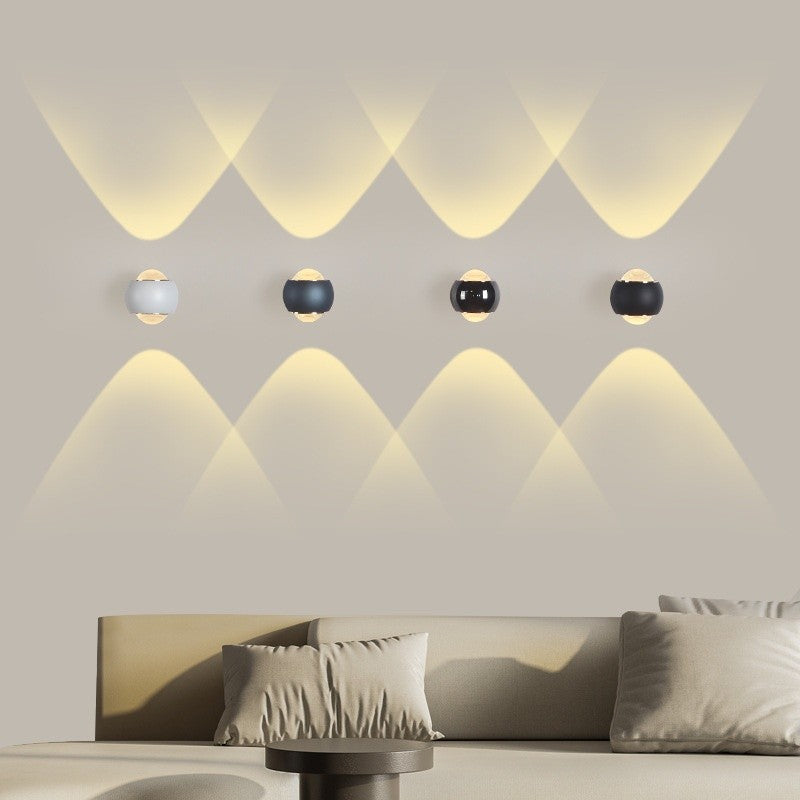 Rotatable Aluminum Glass Wall Lamp
